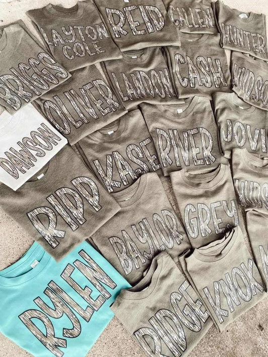 Camo Name Tee Kids