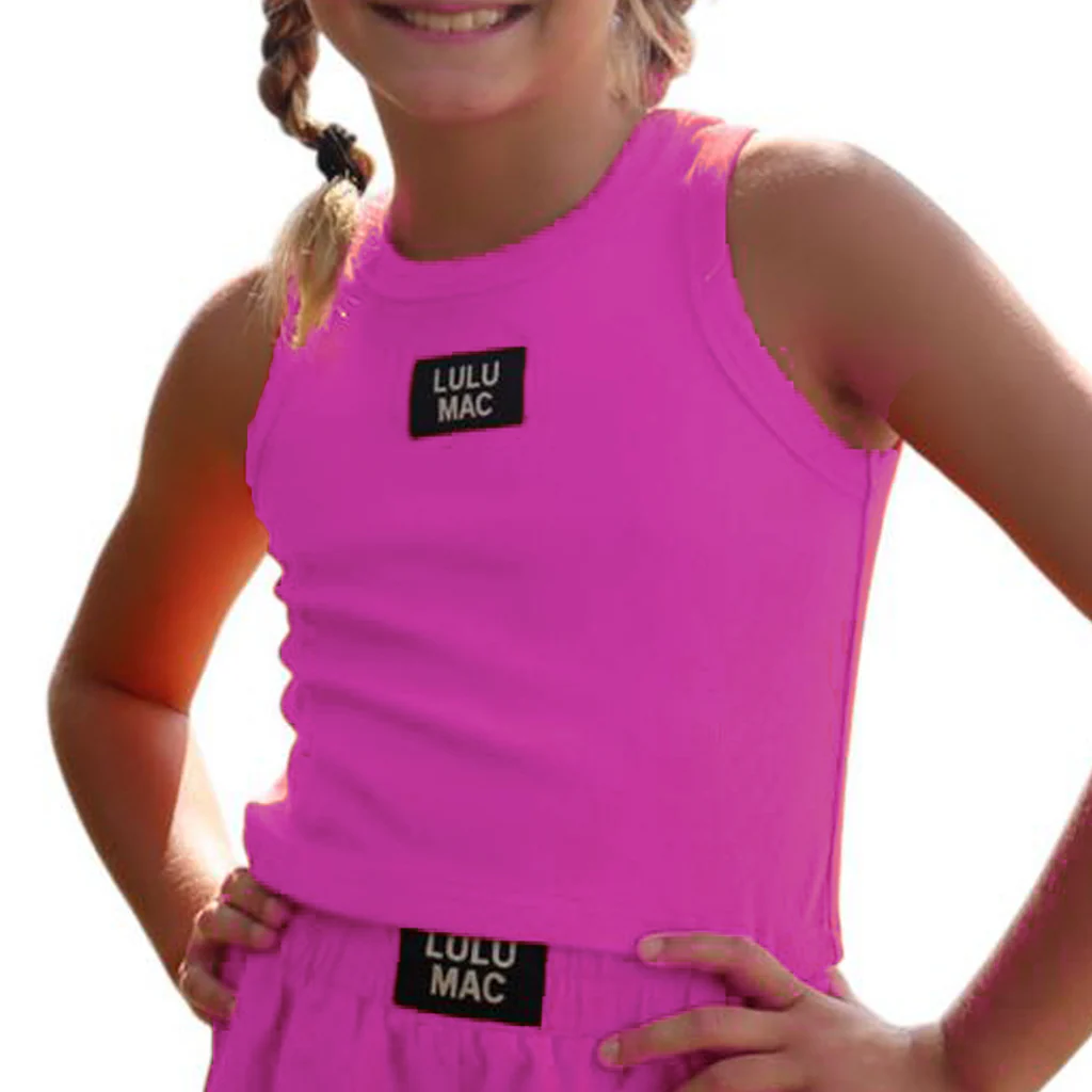 LULU MAC KIDS HOT PINK DD TANK