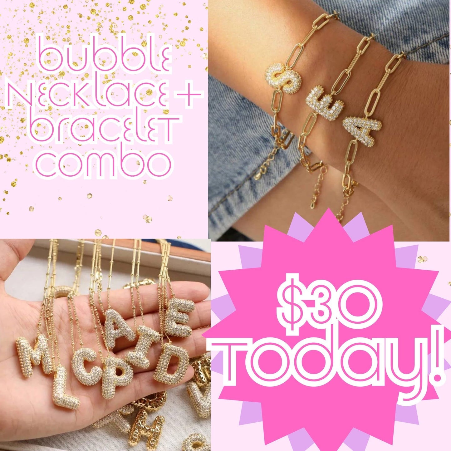 Bubble Necklace + Bracelet Combo