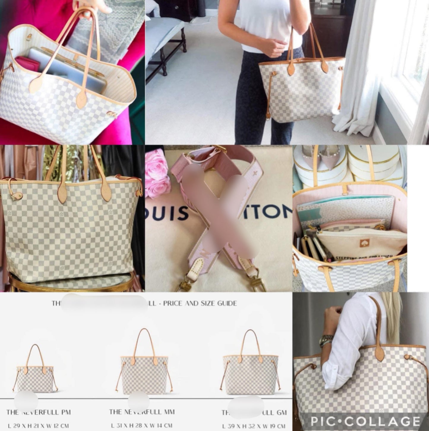 White Check NF never one Tote