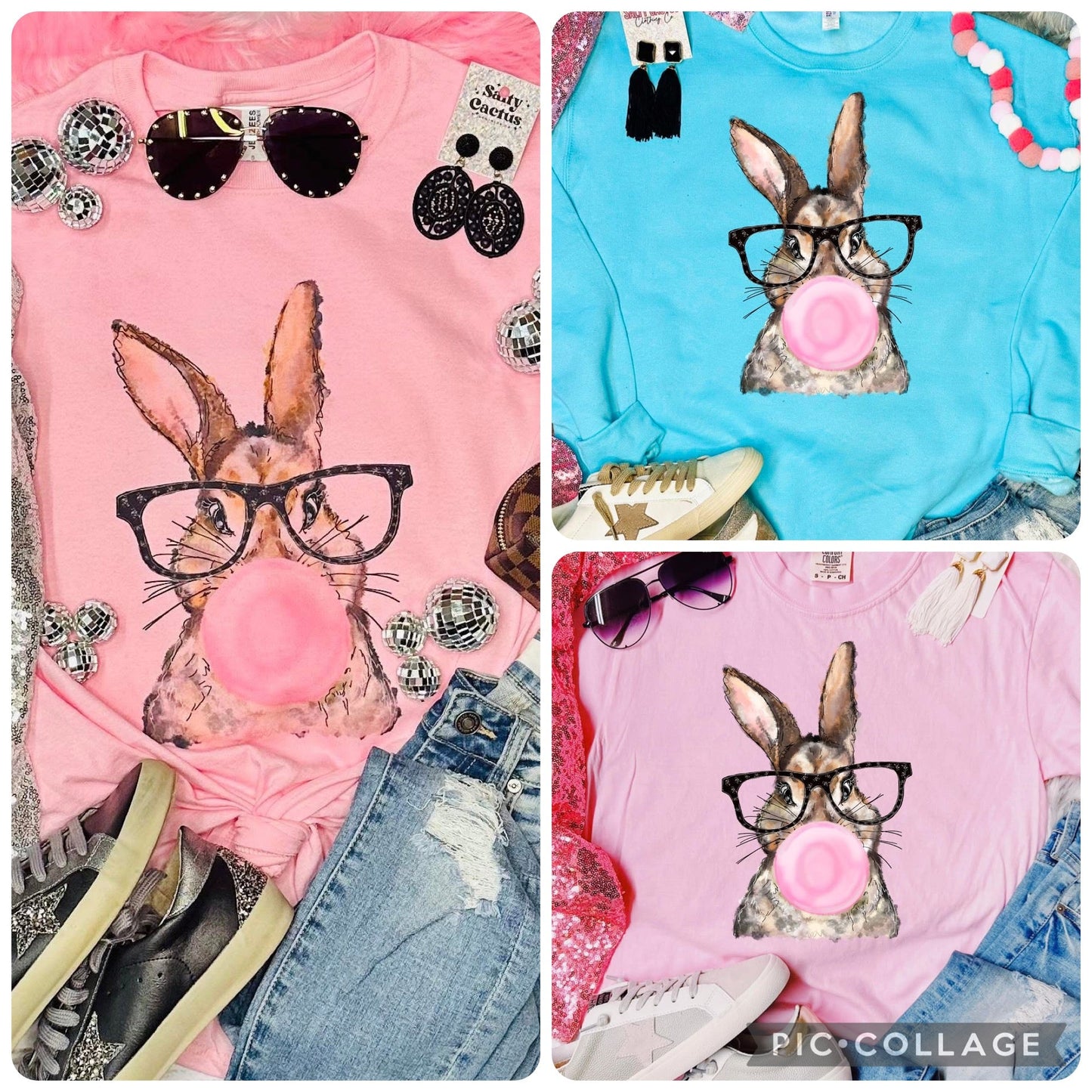 Glasses Bunny Tee or Pullover
