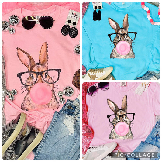 Glasses Bunny Tee or Pullover