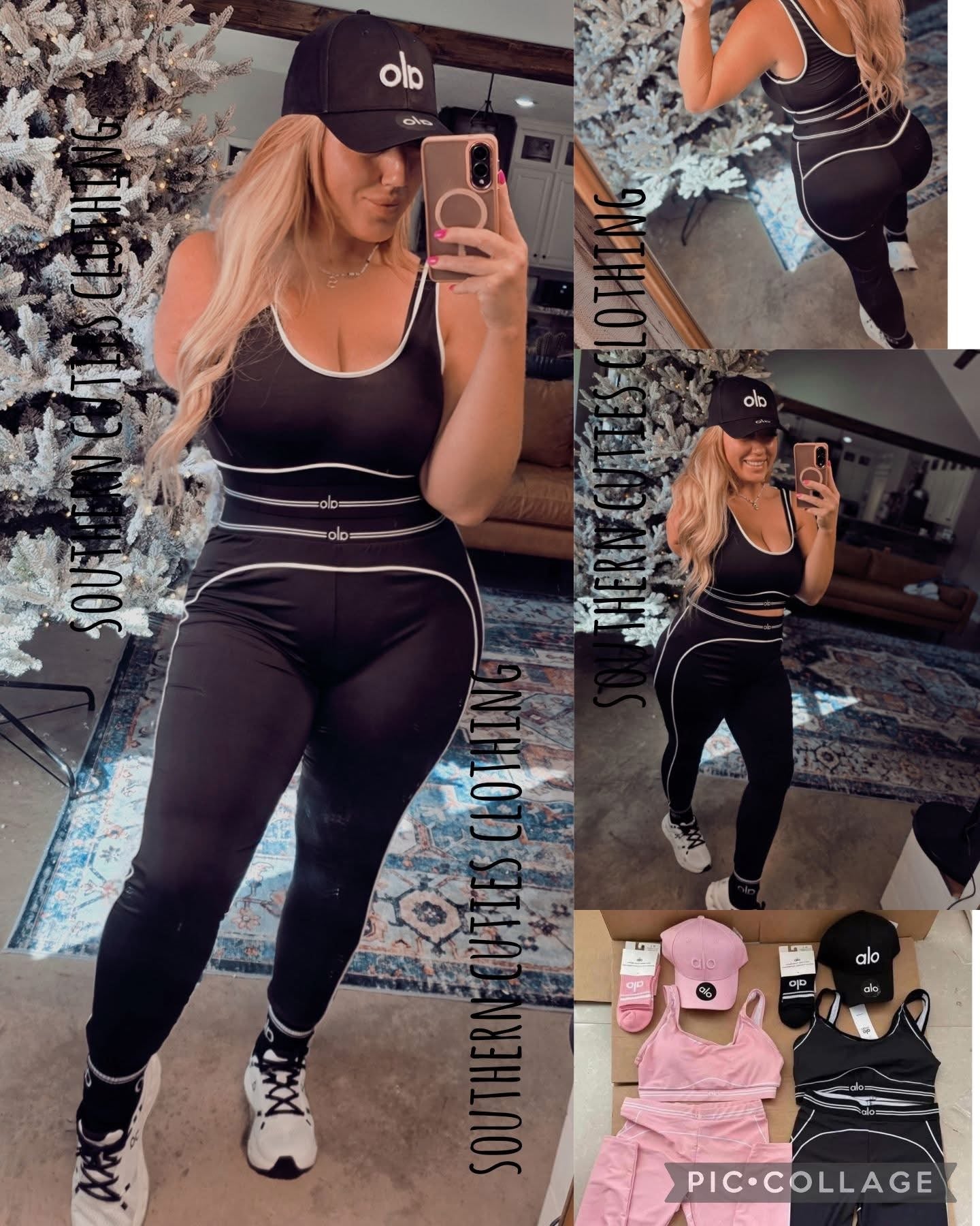 A lo full set: leggings, bra, hat, socks LIVE