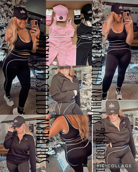 A lo full set: leggings, bra, hat, socks LIVE