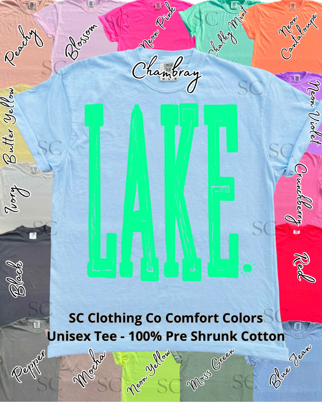 LAKE. Comfort Colors Tee