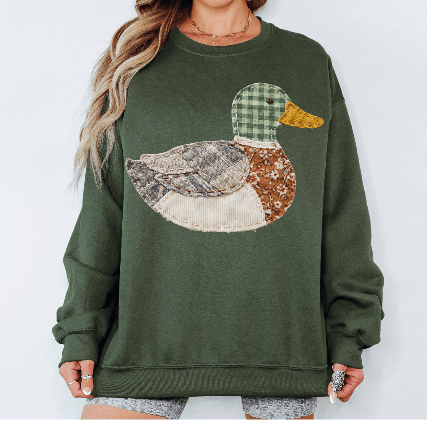 OG Duck Faux Patchwork Pullover