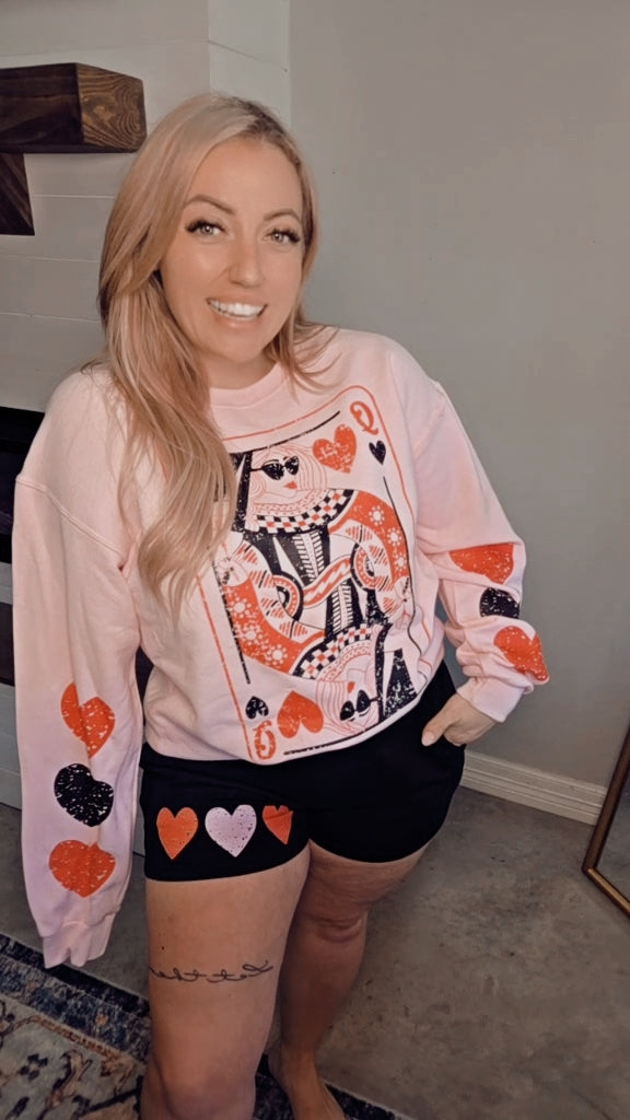 Queen Of Hearts Short Set