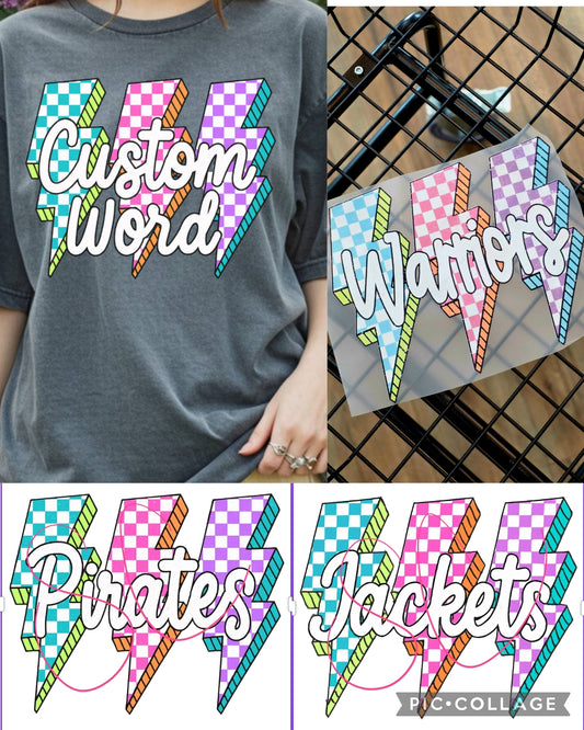 TSHIRT TUESDAY DEAL Custom Word Bolt Tee Comfort Color Tee