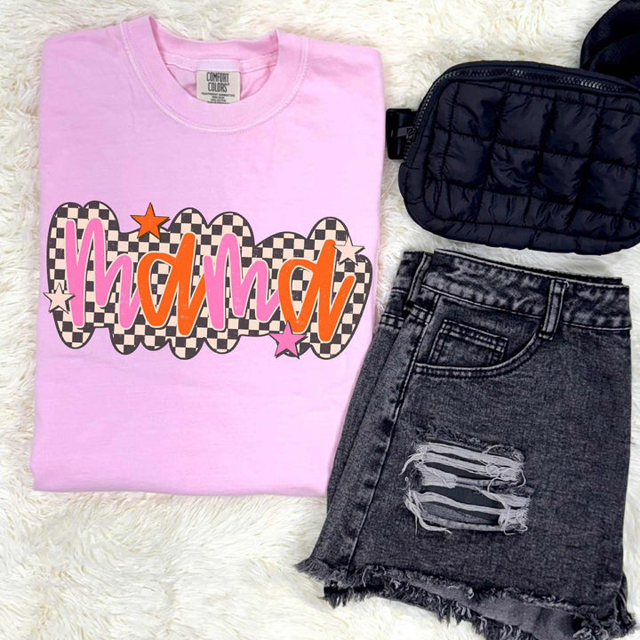 Checkered Mama Comfort Color Tee