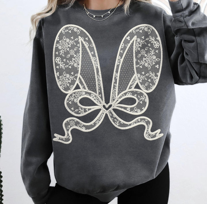 Lace Bunny ADULT TEE OR PULLOVER