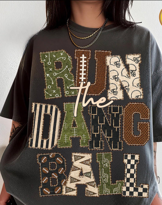 Run The Dang Ball Comfort Colors Tee
