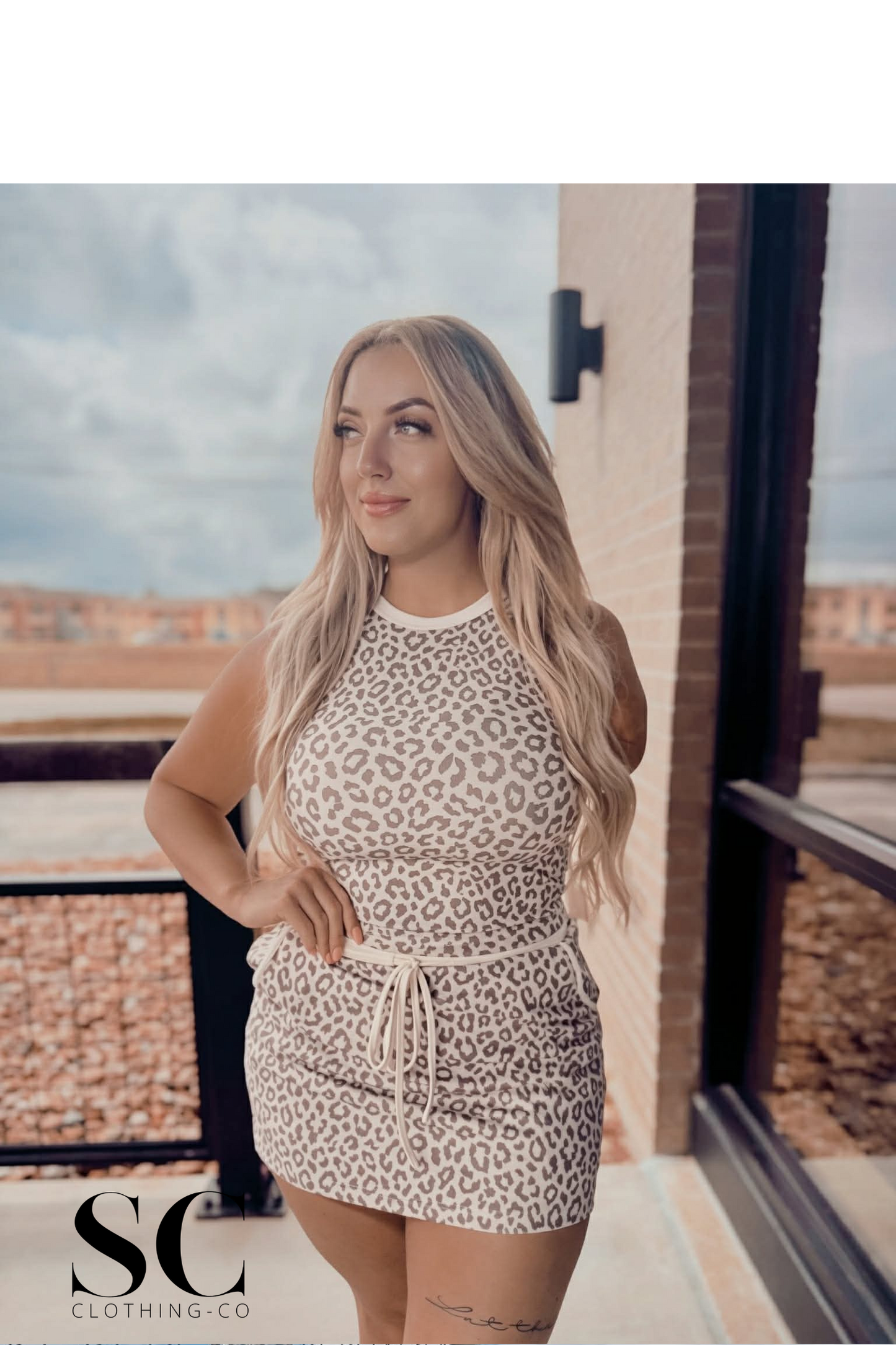 Sandstone Fierce Athleisure 2 Piece Skort Set by SC Arrival April