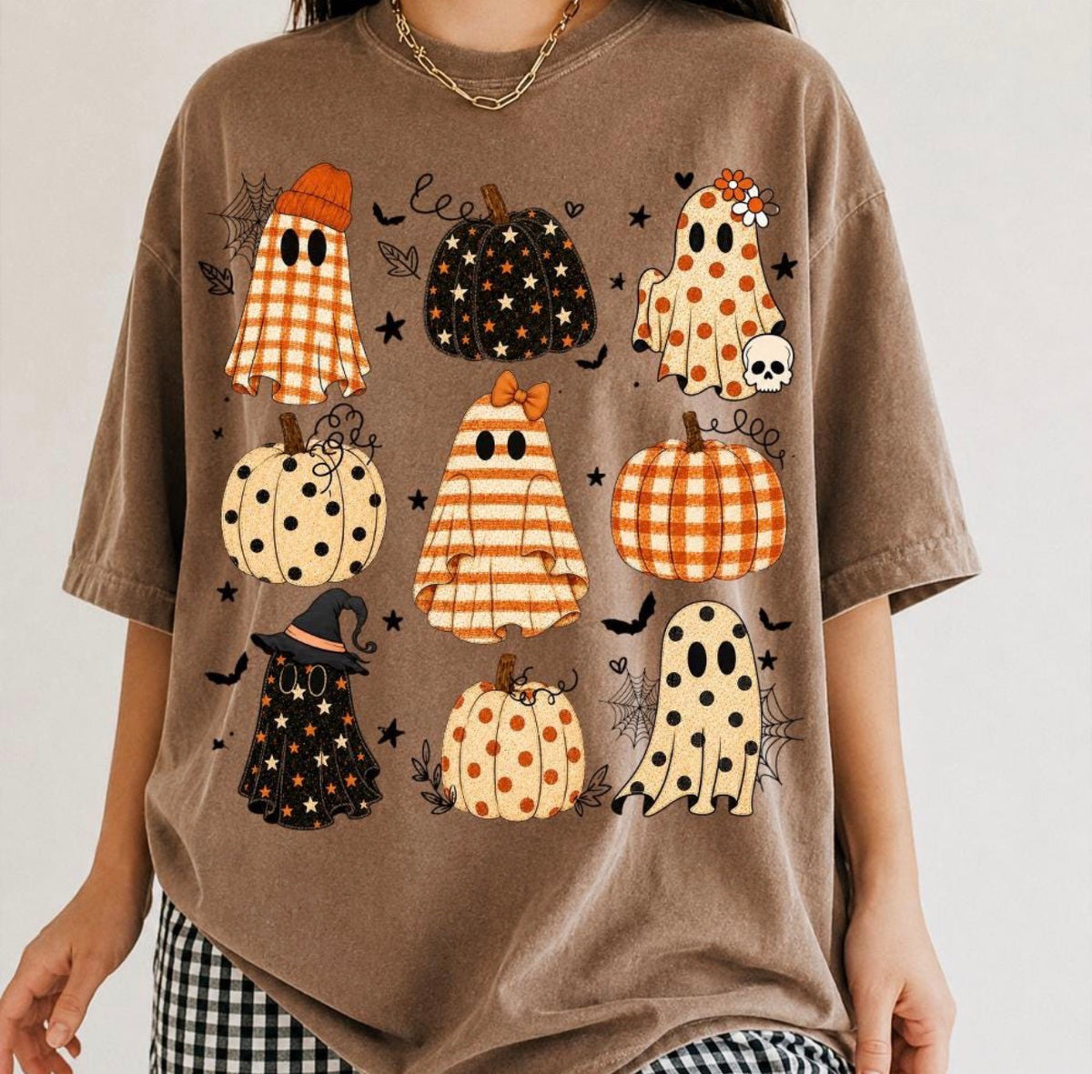 Girly Ghost Collage Comfort Colors Tee