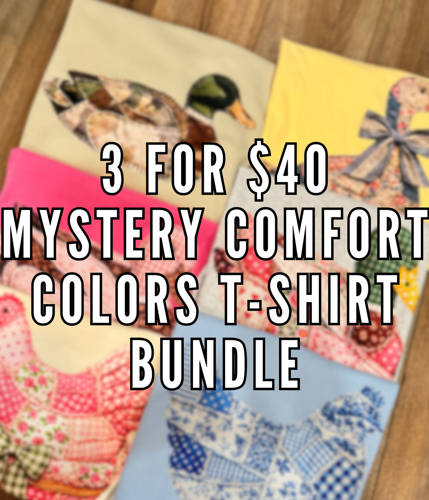 Faux Patchwork Lovers Mystery Comfort Colors T-Shirt Bundle