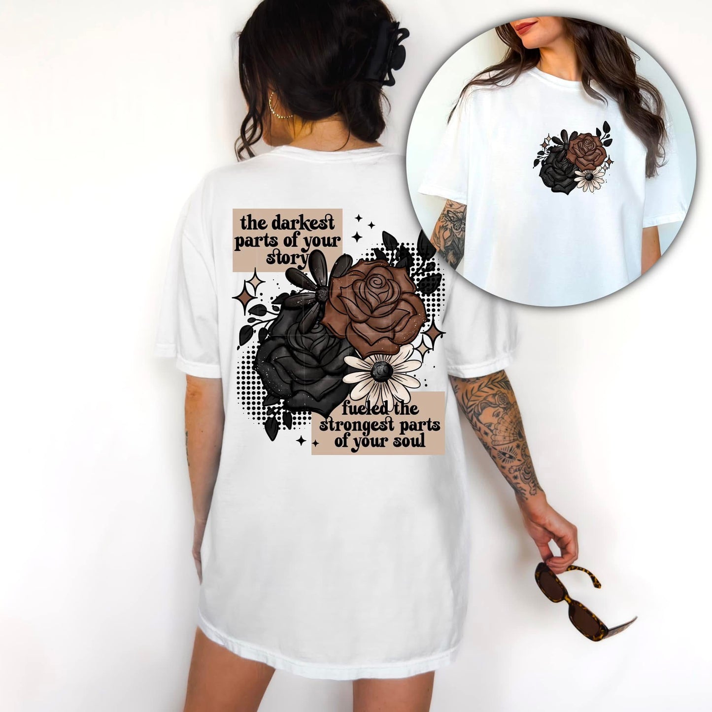 Darkest parts of your story pocket ADULT TEE OR PULLOVER