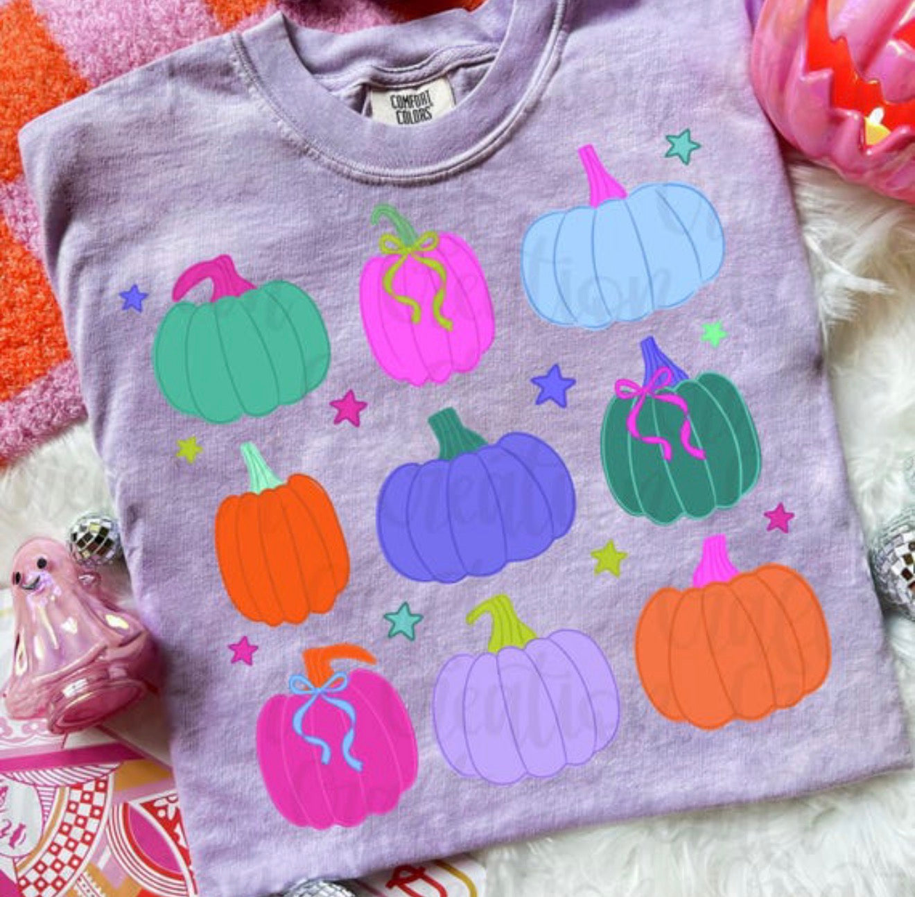 Girly pumpkins Comfort Colors Tee