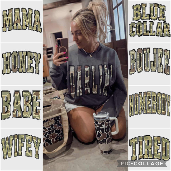 Camo Wording ADULT & YOUTH TEE OR PULLOVER