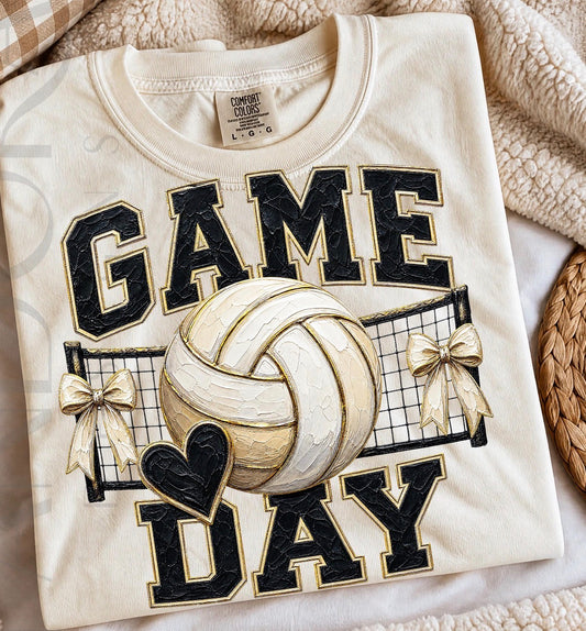 Game Day Volleyball Comfort Colors Tee