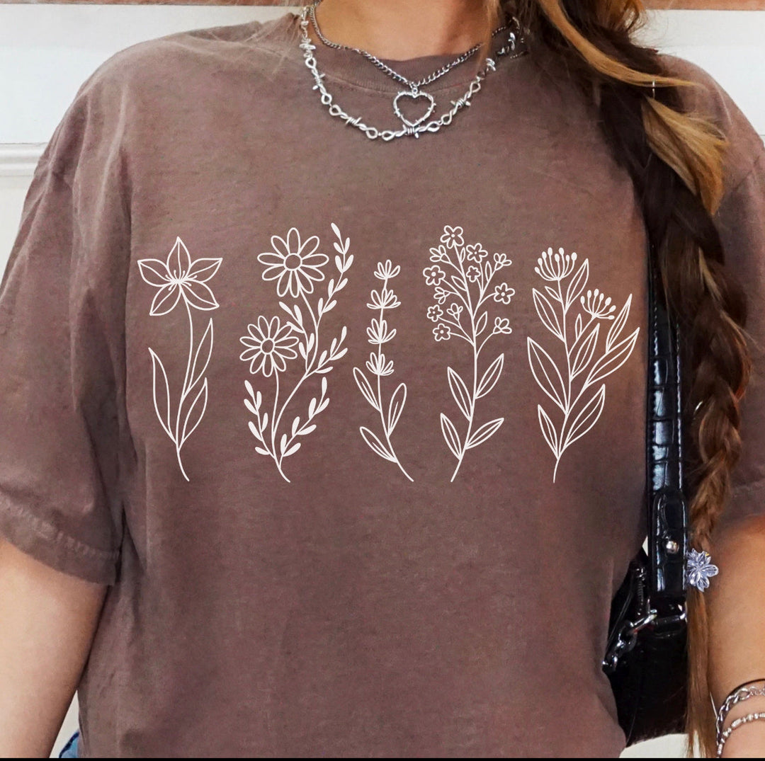 T Shirt Tuesday Dainty Flowers Tee or Pullover