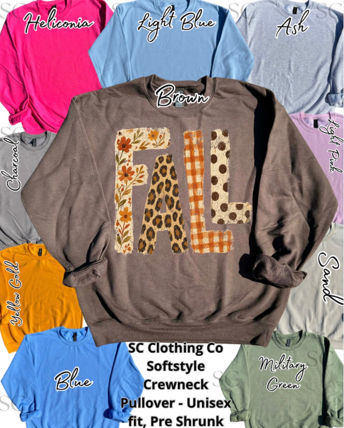 Fall Polka Cheetah Pattern Pullover