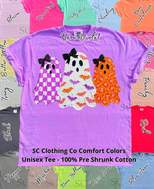Trio Girly Ghost Comfort Colors Tee