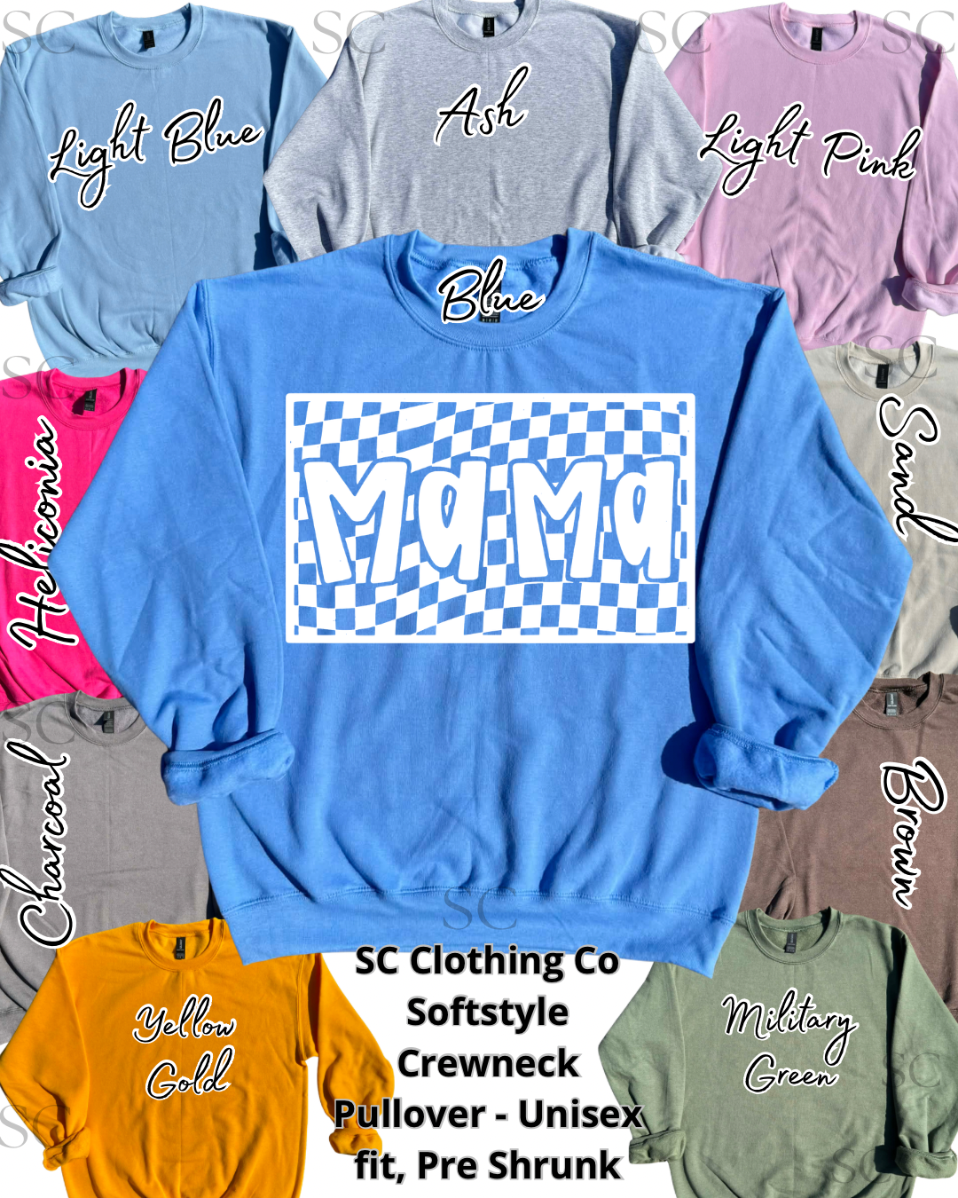 Mama Checkered Box Pullover