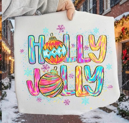 Holly Jolly Christmas ADULT & YOUTH TEE OR PULLOVER