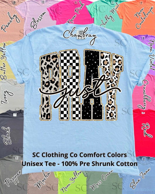 Just Pray Comfort Colors Tee