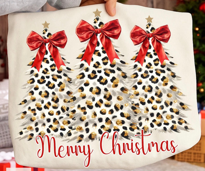 Leopard Christmas Trees   ADULT & YOUTH TEE OR PULLOVER