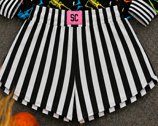 SC Custom Piece Black+White Striped {SHORTS ONLY} Youth & Adult Pre order Delivering to you early in September