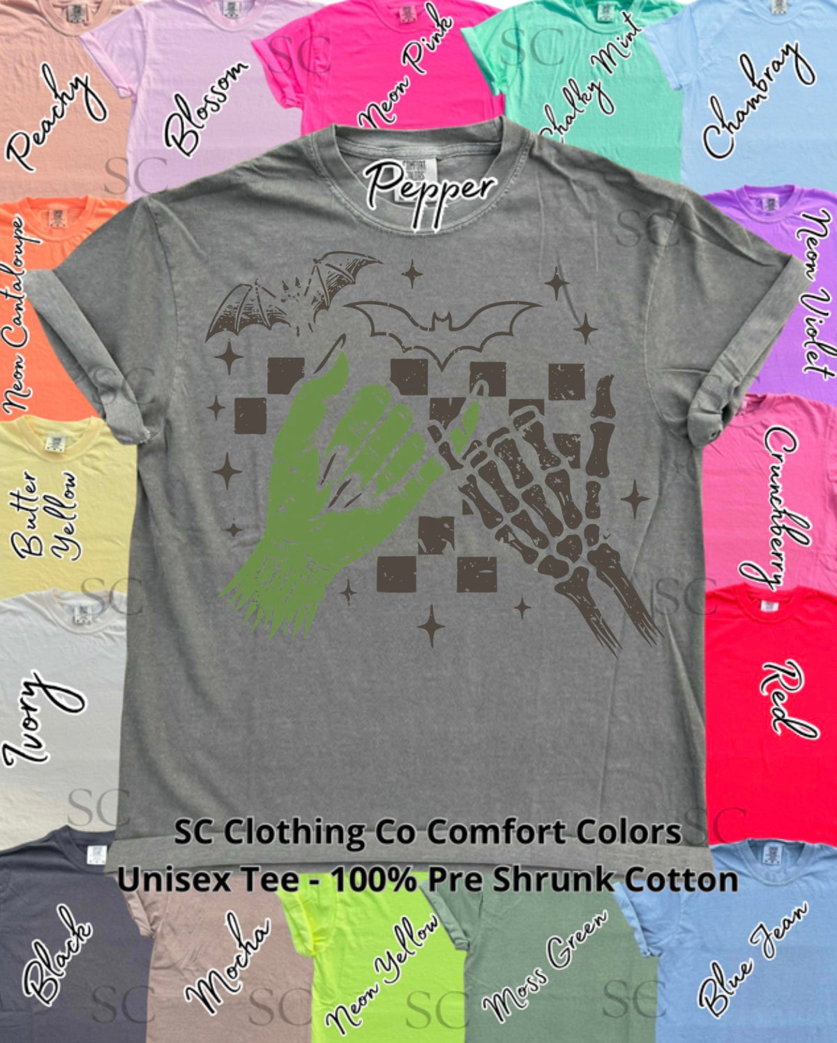 Skelly Hands Comfort Colors Tee