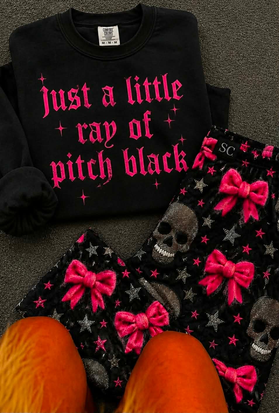 Pink Just a Little Ray of Pitch Black Pullover Youth & Adult