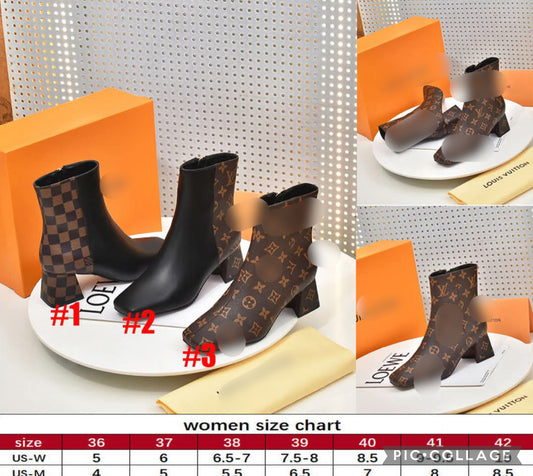 Vee heel boots