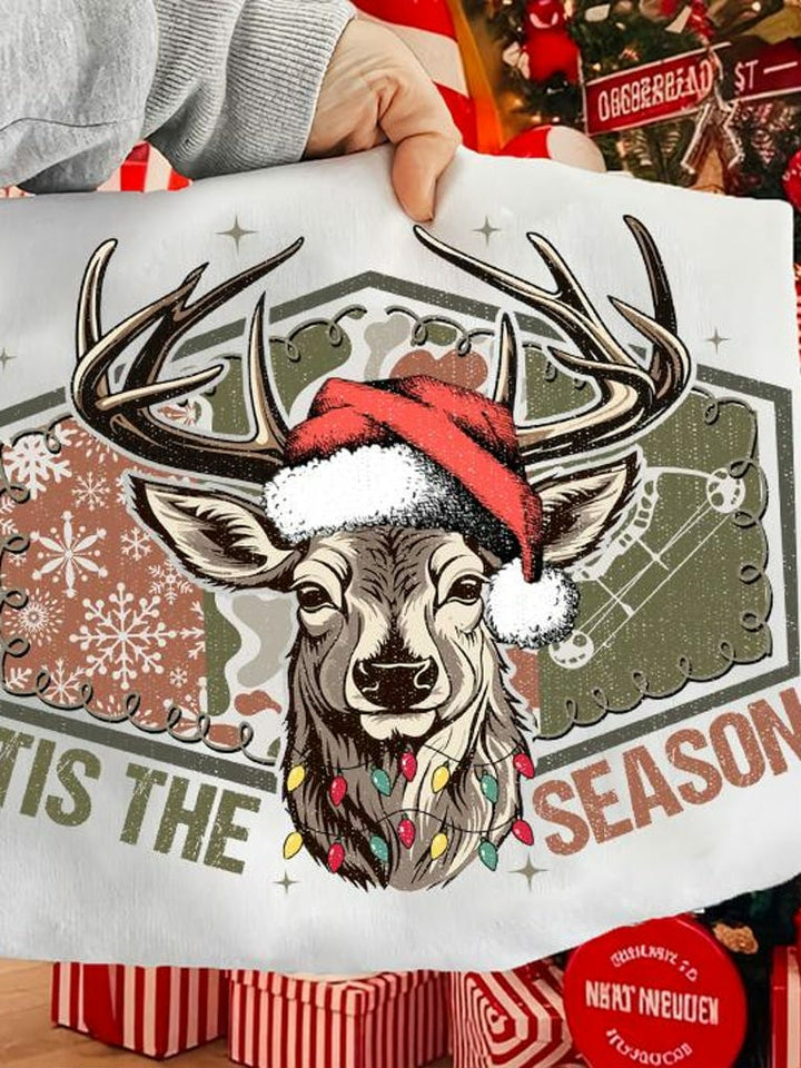 Tis the season deer Pullover or Comfort Colors Tee