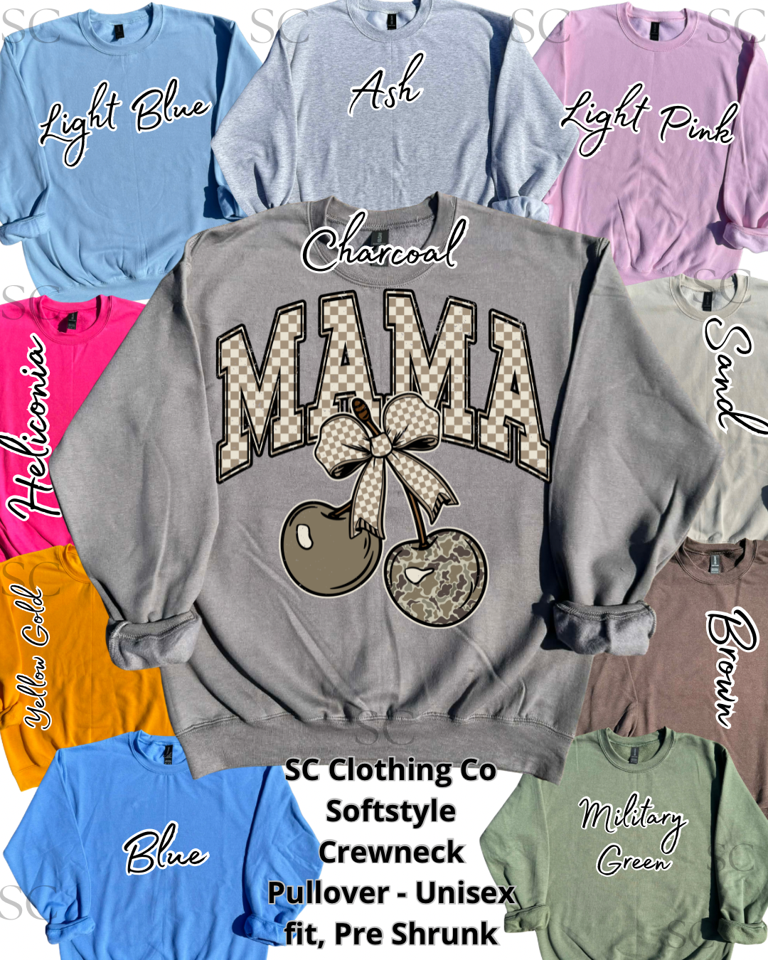 Camo Mama Cherries Pullover