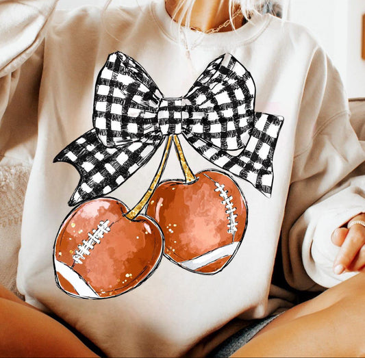 Football cherries ADULT TEE OR PULLOVER