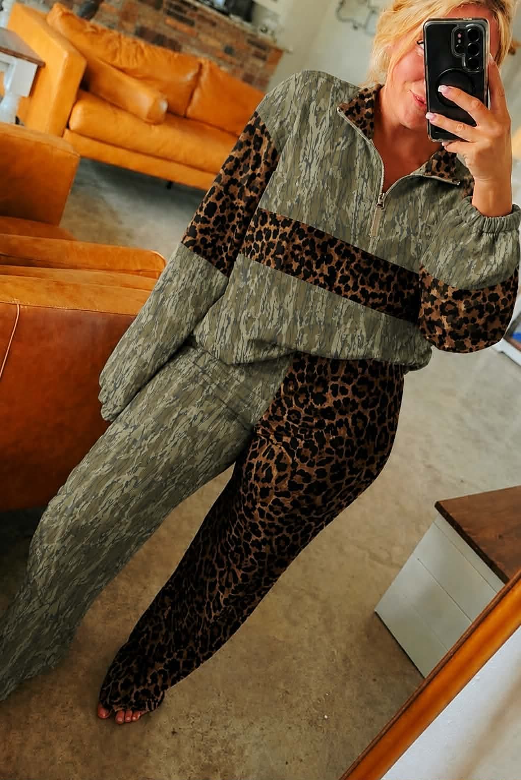 Southern Girl Bottom Camo + Cheetah TWO PIECE Set {Pullover + Pants} Youth & Adult Pre order Delivering to you late AUGUST mid SEPT SC Custom Piece