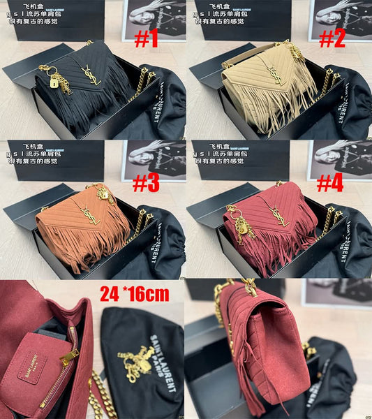 Y fringe crossbody