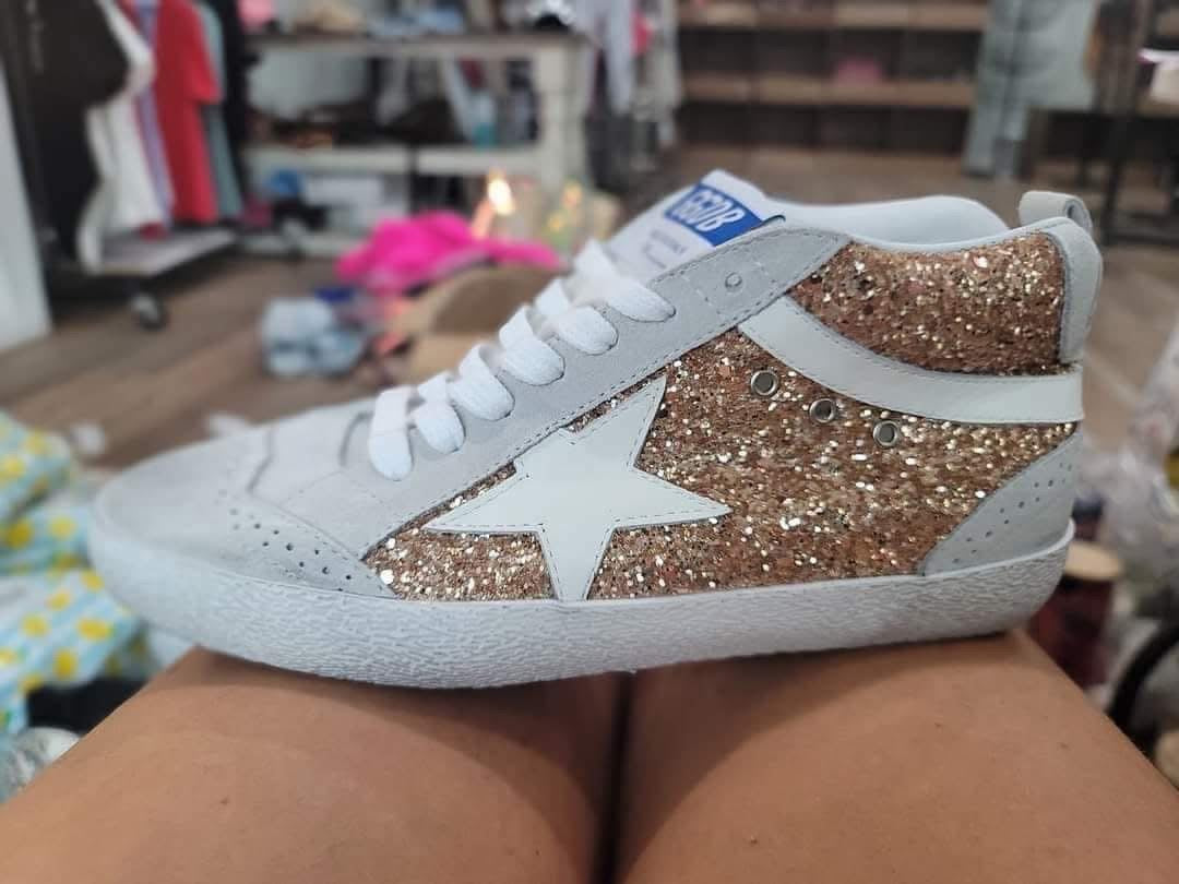 Golden shoe hi top