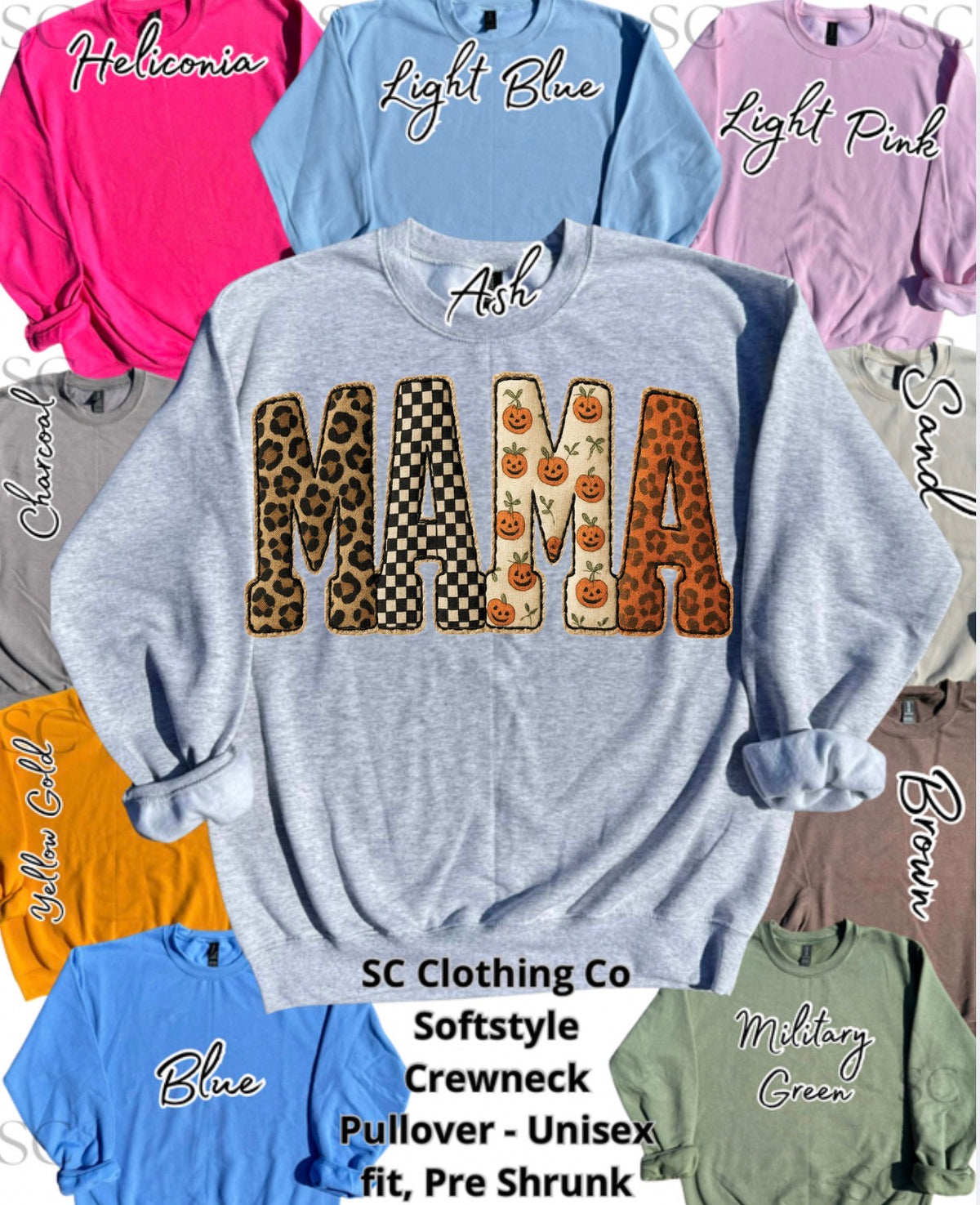 Mama Fall Cheetah Patterns Pullover