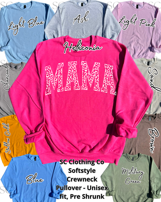 Mama White Cheetah Pullover