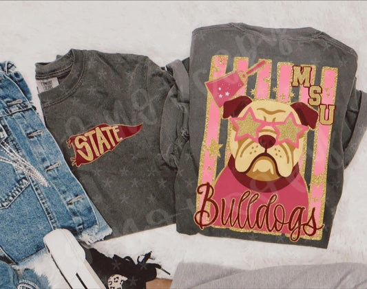 MS Red Star Bulldog Comfort Colors Tee