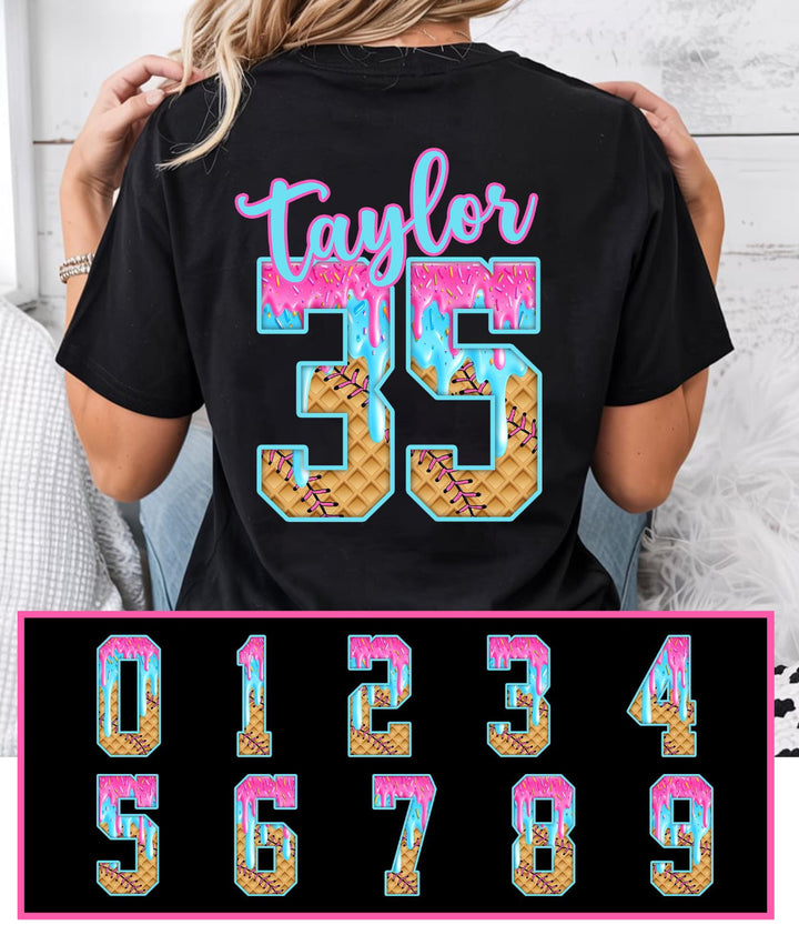 Ice cream drip CUSTOM ADULT TEE OR PULLOVER