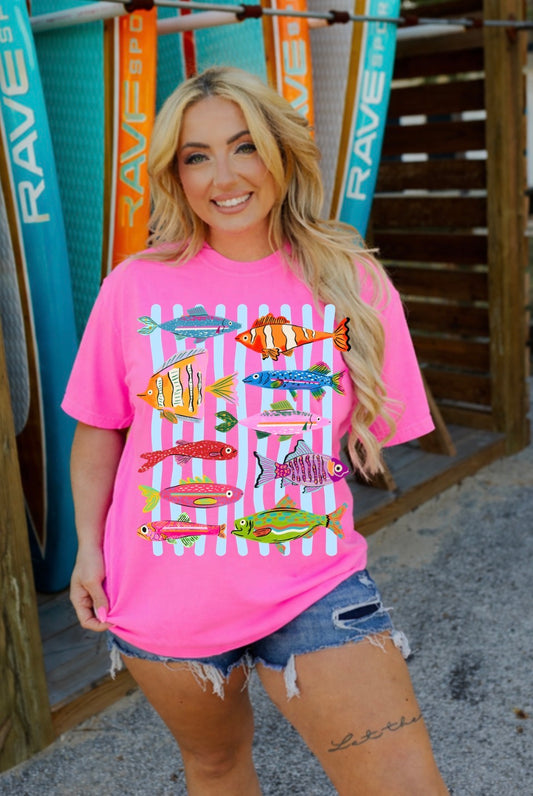 Reel Cute Catch Comfort Colors Tee