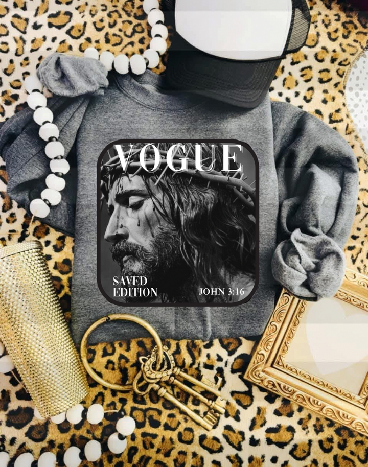 Vogue Jesus ADULT TEE OR PULLOVER