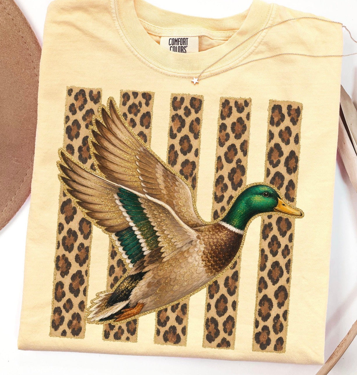 Preppy leopard mallard Comfort Colors Tee