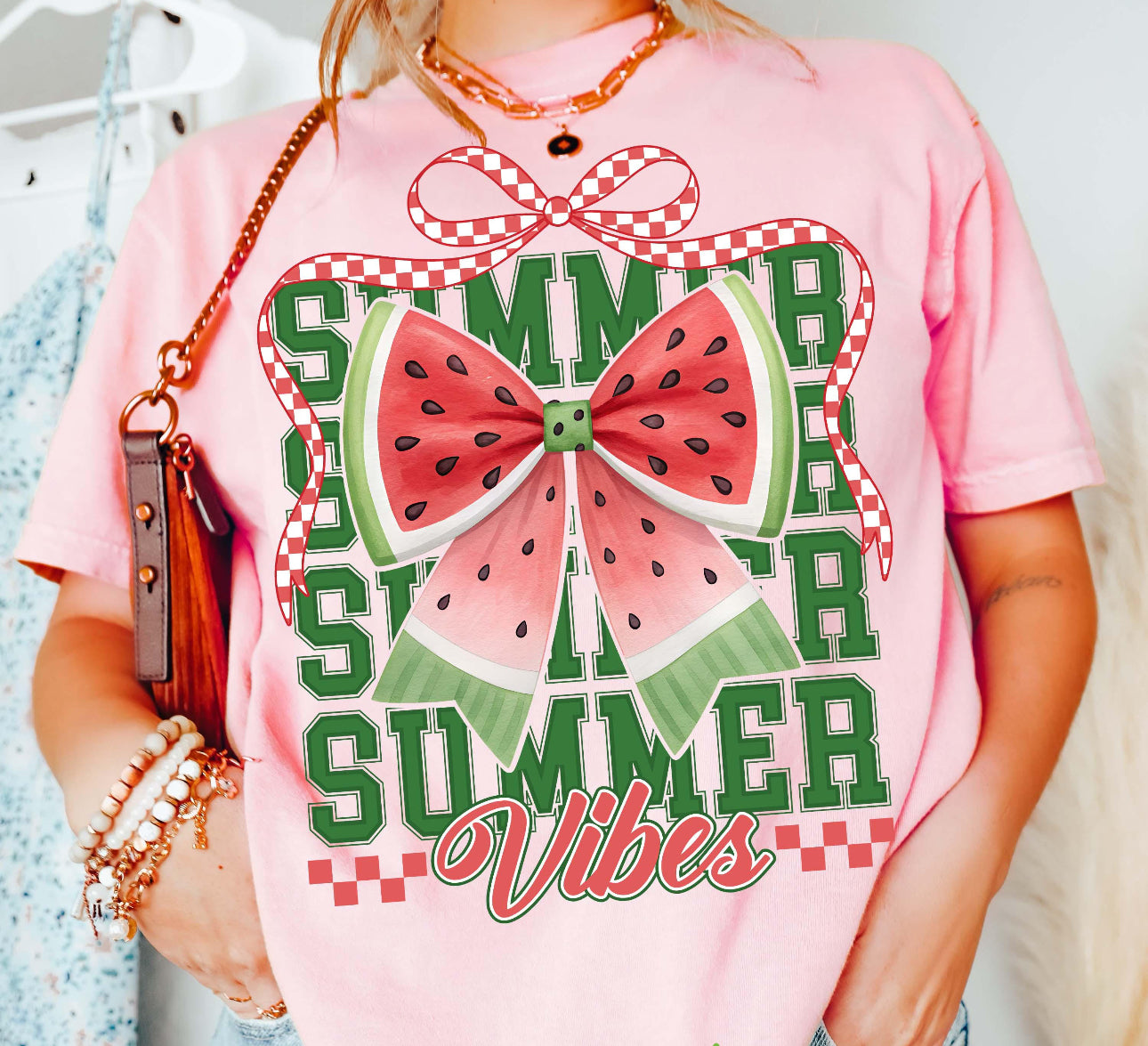Watermelon Summer Vibes ADULT TEE OR PULLOVER