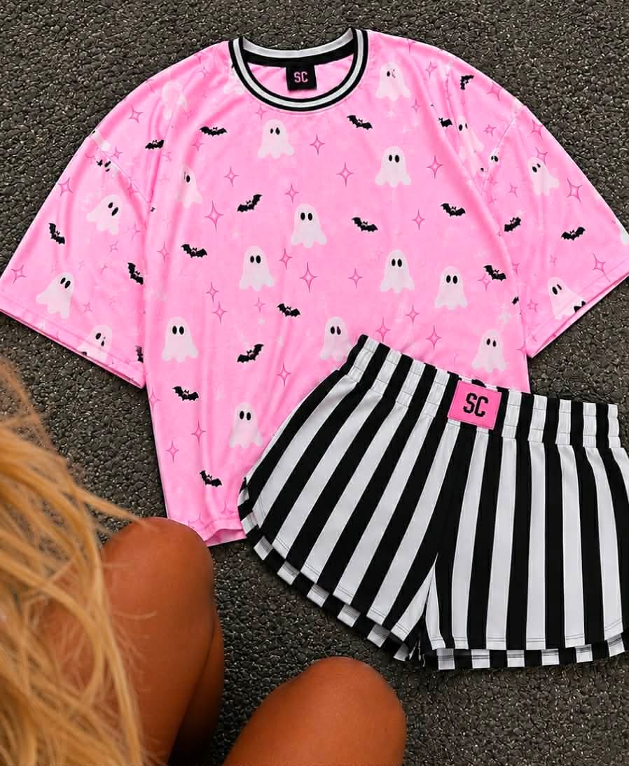 SC Custom Piece Pink Boo Babe {TOP ONLY} Youth & Adult Pre order Delivering to you early in September