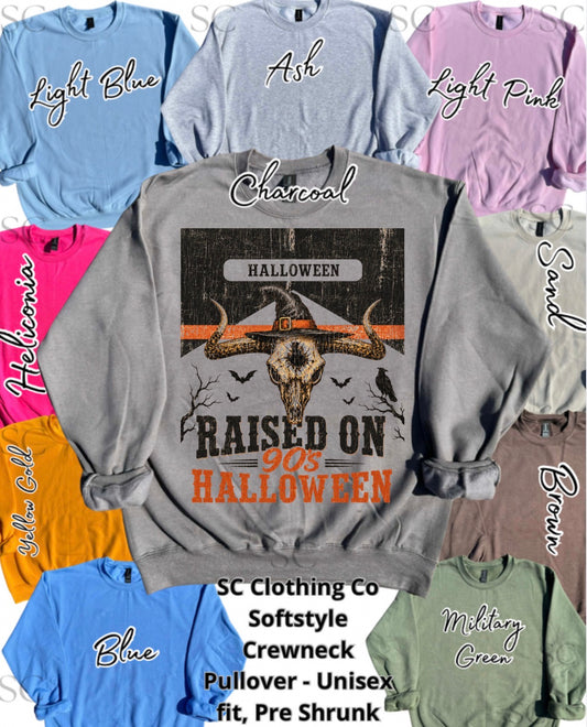 Raised on 90s Halloween Pullover