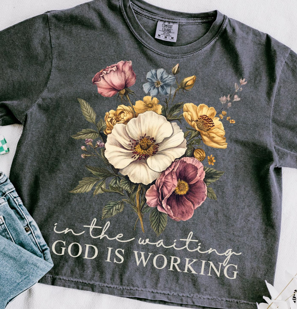 In the waiting Tee or Pullover (leave in notes if you want it “cropped”{like this pictured})